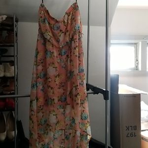 High low floral dress